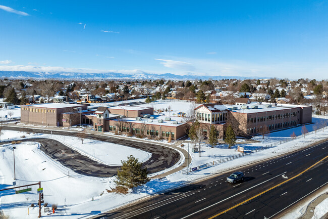 the front drop-off circle at Frassati Catholic Academy in Thornton, Colorado.