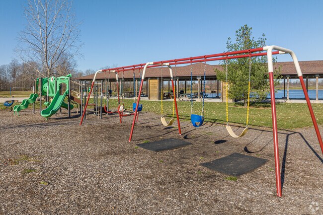 Playground at Alliance Lake Softball Park in Potterville, Michigan.