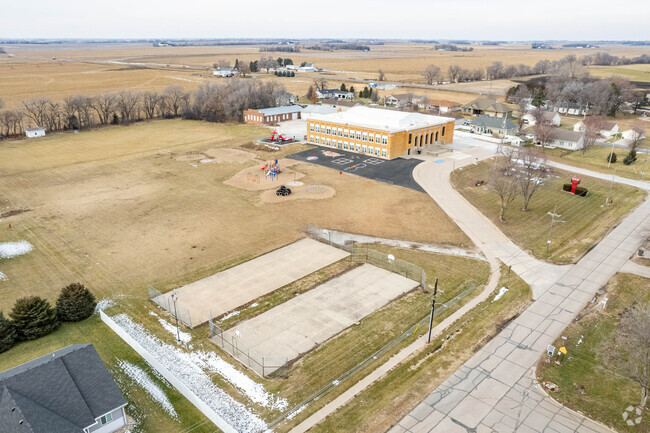 Mead Elementary School is located on the north side of Mead.
