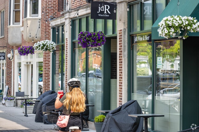 Located 35 miles north of downtown Chicago, Lake Bluff is home to charming downtown storefronts.