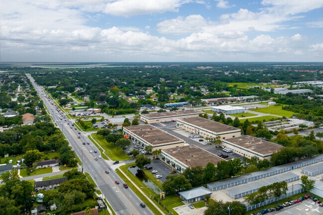 Aerial view of The Vine Christian Academy in North Kissimmee