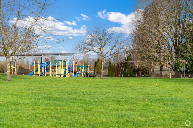 Prairie Mountain School has a playground for students to enjoy in the Bethel neighborhood.