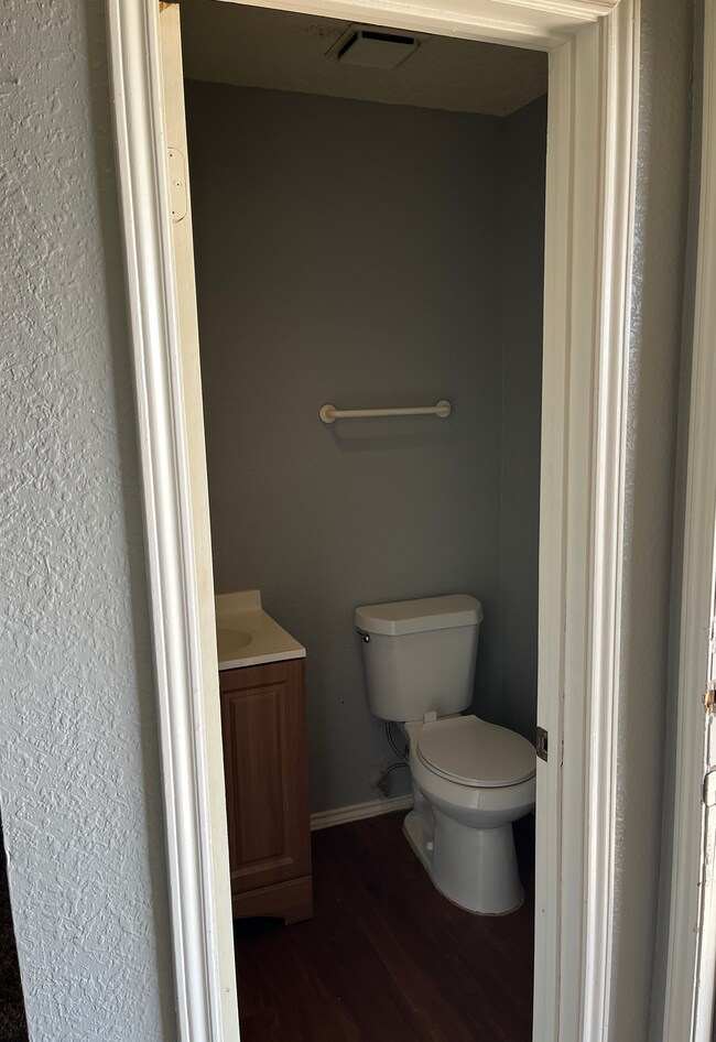 First floor powder room near stairs