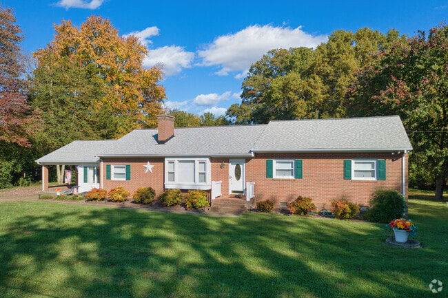 You'll find many varieties of brick ranch homes in the Cottrell Farms neighborhood.