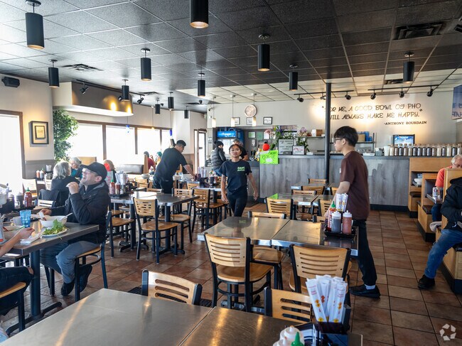 This neighborhood offers a wide variety of dining options, including Basil Authentic Vietnamese.