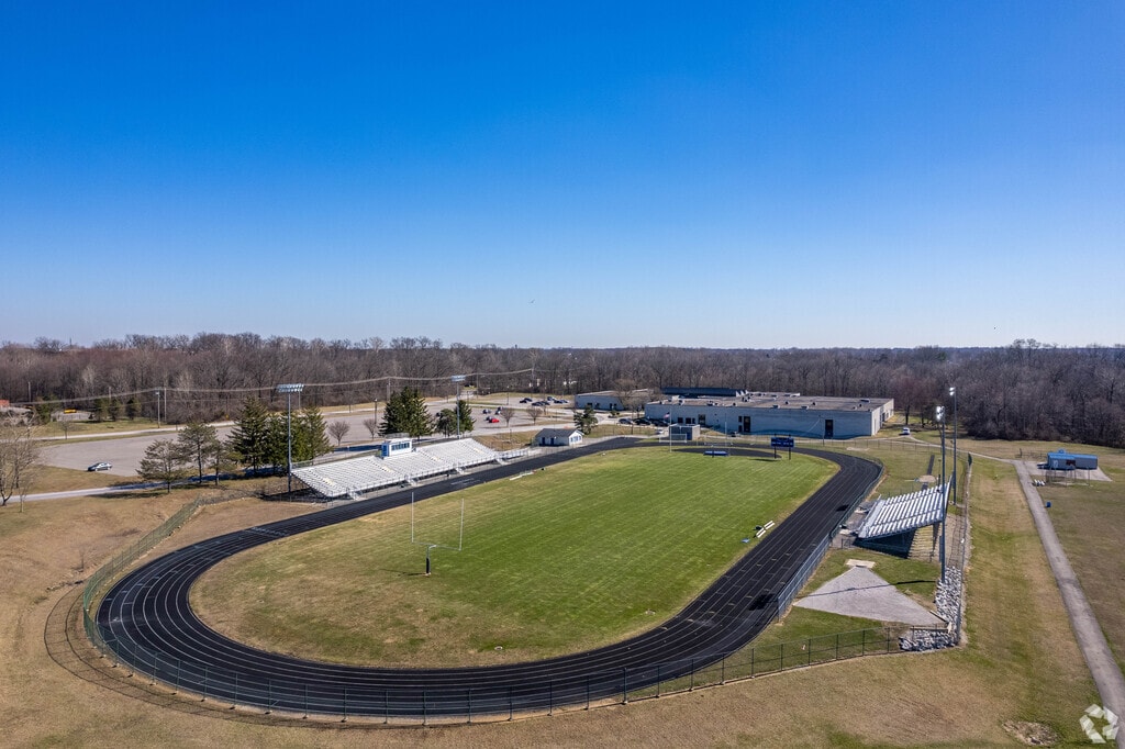 Football field and track at Mifflin High School.