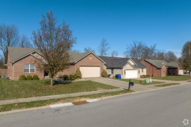 This is a row of ranch homes in Sellersburg, Indiana.
