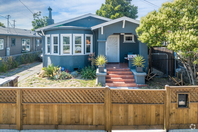 The Frick neighborhood in Oakland has many styles of homes, like this craftsman home.