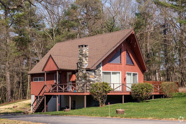 A modern a-frame home in Berkley can be a secluded retreat.