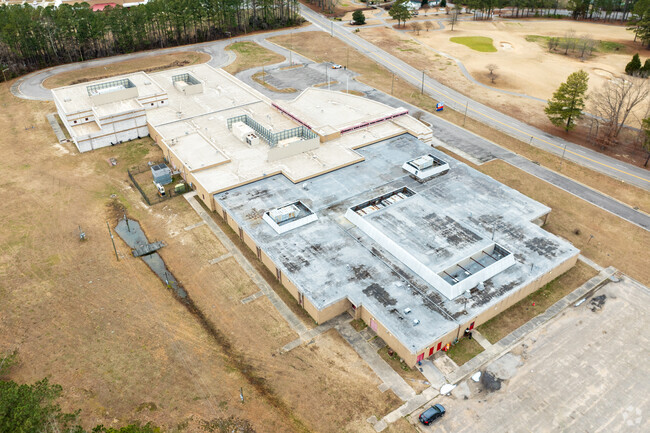 An aerial view of Vernon Johns Middle School.