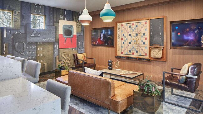 Apartment community Entertainment Room at Griffis North Creek in Bothell, Washington.