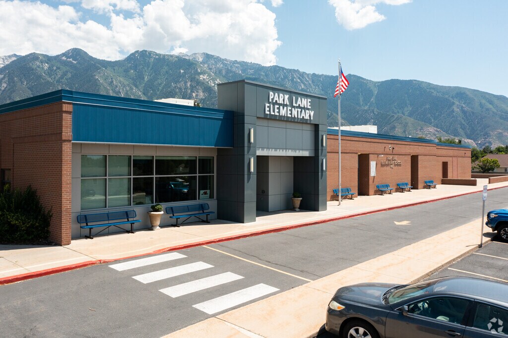 Entrance to Park Lane Elementary School located in Sandy, UT.