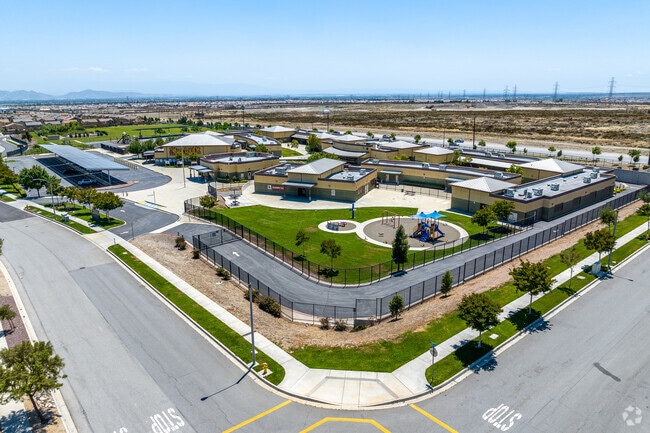 Kordyak Elementary School presents an aerial view, showcasing its vibrant environment.