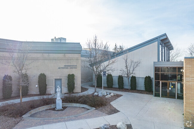 Gonzaga Preparatory School has a large parking lot for students beside the school.