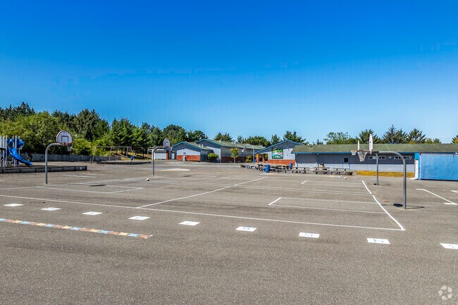 The beautiful campus of South Bay Elementary School includes modern amenities for students.