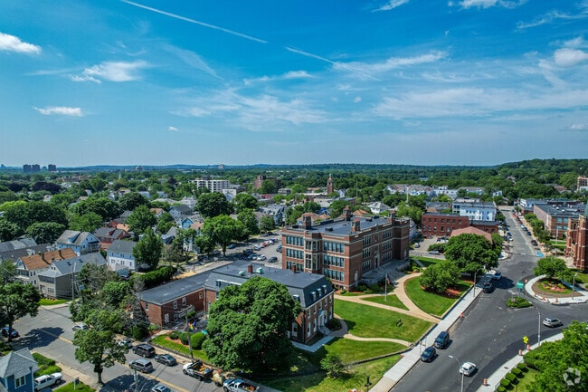 St Agnes School building campus overview in Arlington.