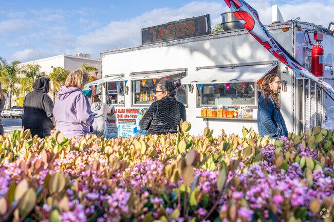 You can find Food Trucks around the Bartolo Square area of Oxnard.