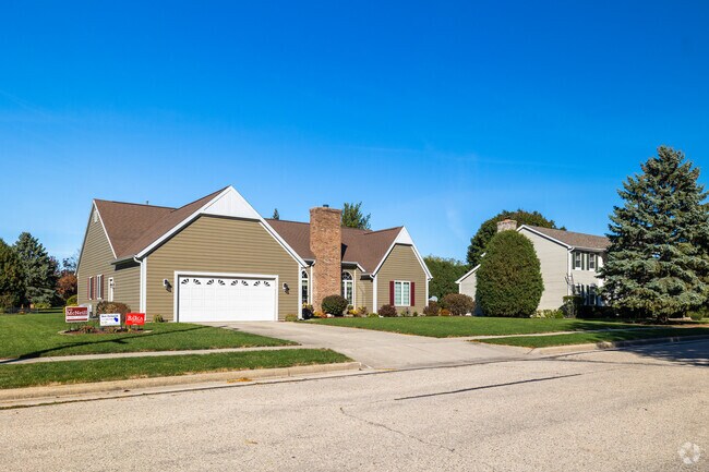 Lance features many homes with connected garages.
