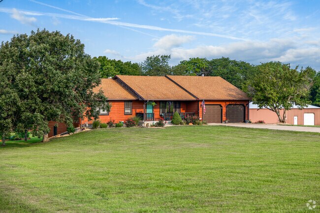 It is common to find Tecumseh homes on large lots of land.