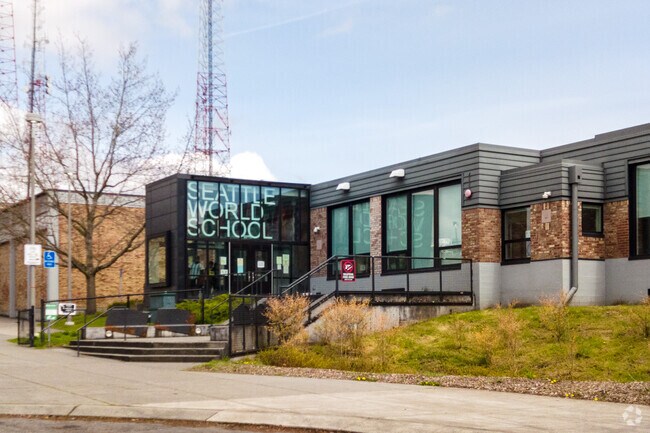 Seattle World School Entrance.