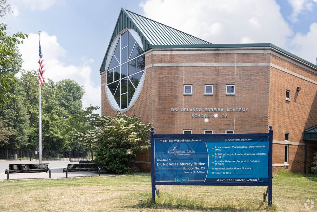 NM Butler Elementary School is for students grades PK-8 in the Crane S. section of Elizabeth.