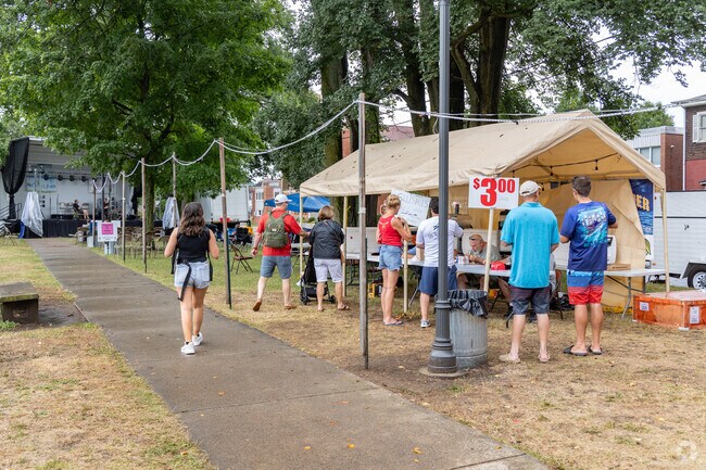 Residents enjoy summer nights at the Armstrong County Folk Festival.