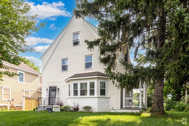 Central Hilltop features charming two-story homes with diverse architectural styles.