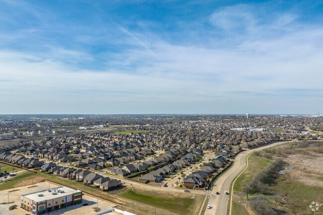 Aerial view of Sendera Ranch, one of Haslet's master-planned communities.
