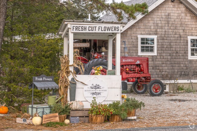 Bliss Corner neighborhood has many farms, often with a farm stand along the road as seen here.