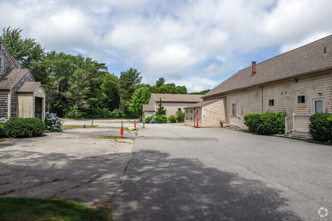 Parking at The Veritas Academy was along the buildings and in the church lot.