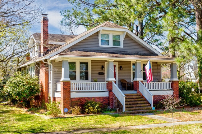 Homebuyers admire Lafayette-Winona’s colorful Arts and Crafts homes with handcrafted details.