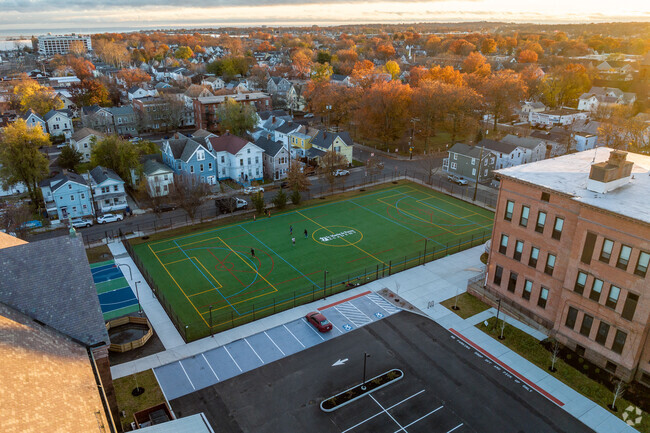 The sports field for St Martin De Porres Academy.