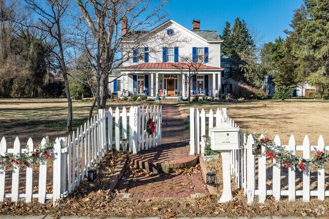 Beautiful historic homes line the tracks through Ashland.