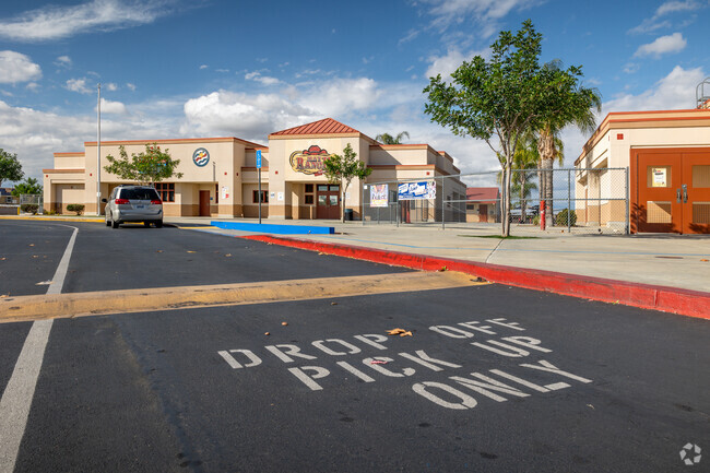 May Ranch Elementary School in Perris has a dedicated student drop-off zone.