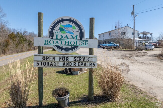 Smithville-Sanders residents can store their boats at The Dam Boathouse.