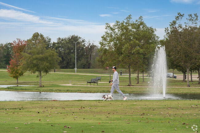 Residents enjoy walking their dogs along tree-lined roads, offering a peaceful atmosphere.