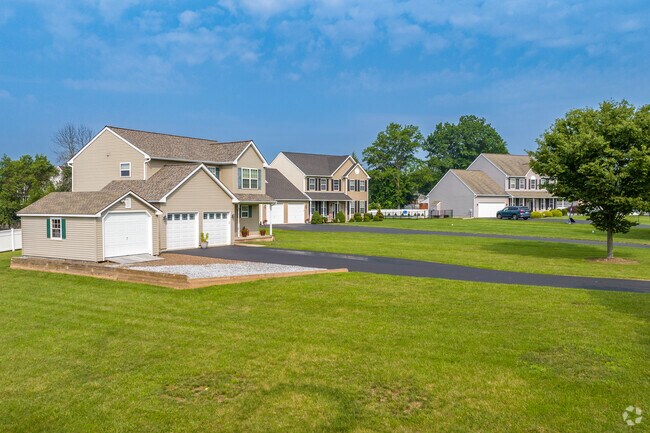 Craftsman-style homes in Audubon come with private drives and garages.