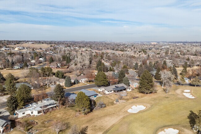 Columbine Valley homes weave through city parks and the golf course in Littleton, Colorado.