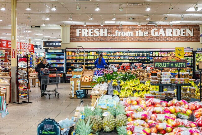 Hudson Market House is a one-stop-shop with an integrated Ace Hardware and Biggby Coffee.