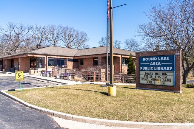 Round Lake Heights Residents can take a short drive over to the public library.