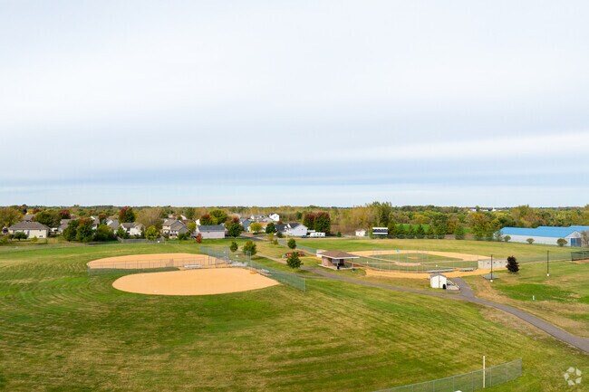 Well-kept ballfields in Mayer reflect the town’s love for outdoor recreation and community sports.