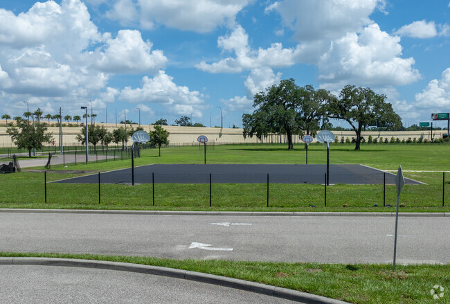 Pineloch Elementary School has a full basket ball court.