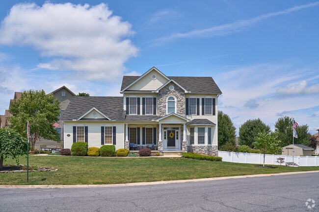 New traditional multi-story homes are part of Fountainhead-Orchard Hills’ housing mix.