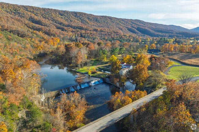 River country near Maurertown invites kayaking and quiet fishing.