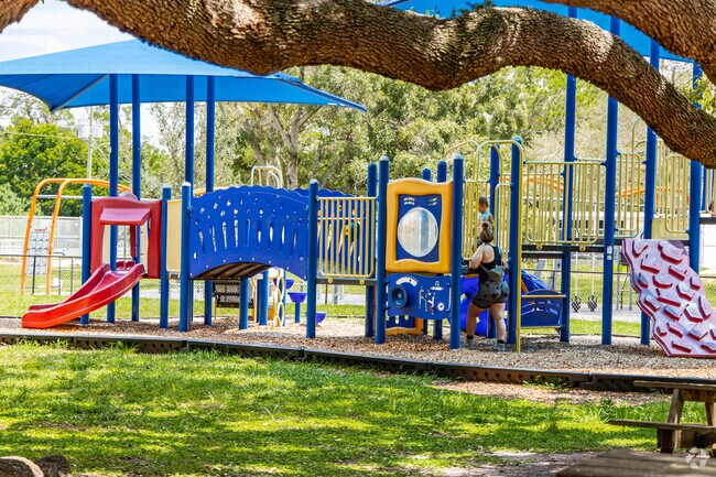 Playground at Arlington Park, the green space at the neighborhood's center.