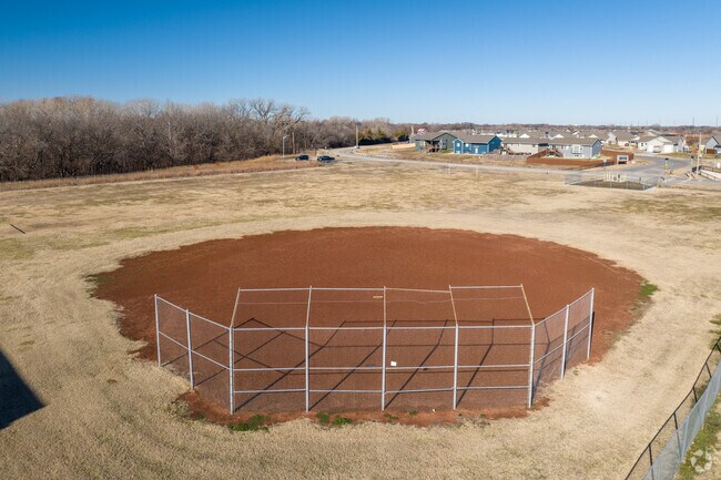 West Elementary School has a baseball field.