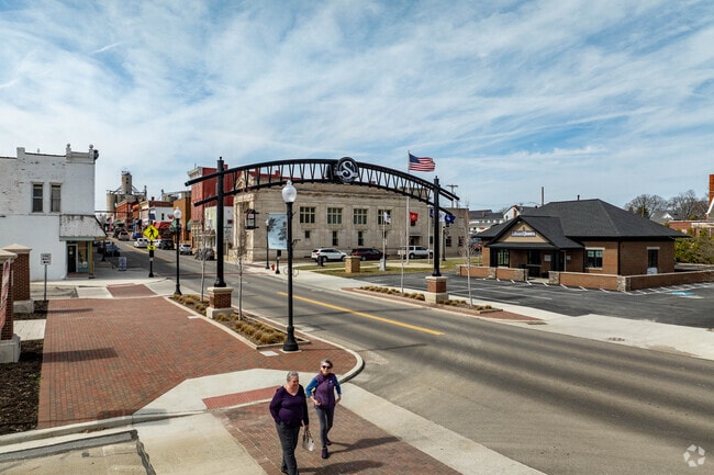 Beautification and pedestrian improvements have helped revitalize downtown Shelby, Ohio