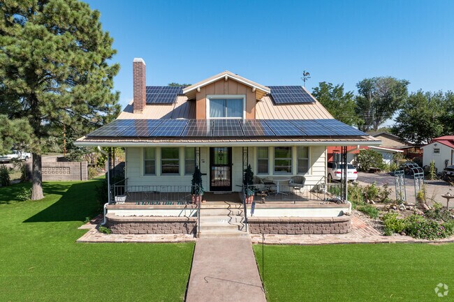 Some of the Lakeview homes have solar panels on the roof.