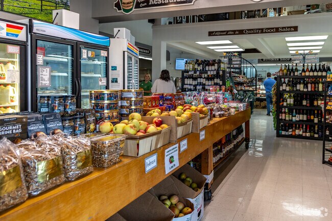 Locals can buy fresh and local groceries near Baxter Village at the Spring Farm Peach Stand.
