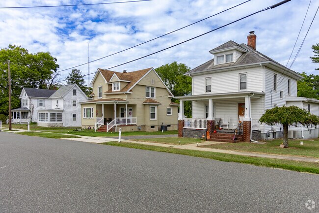 Foursquare homes are a short walk away from main street Lawrence Township.
